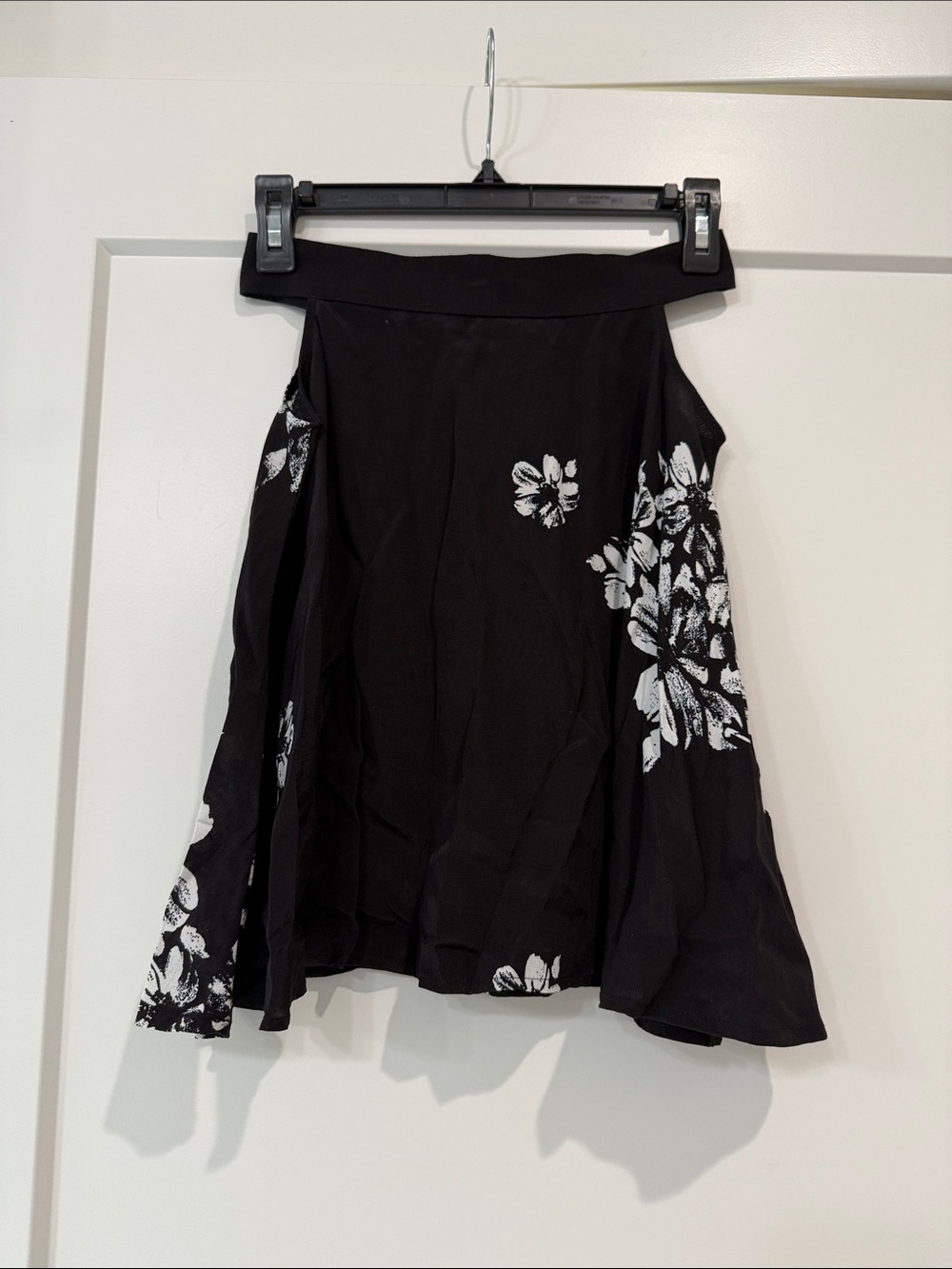 Black Floral Women's Skirt